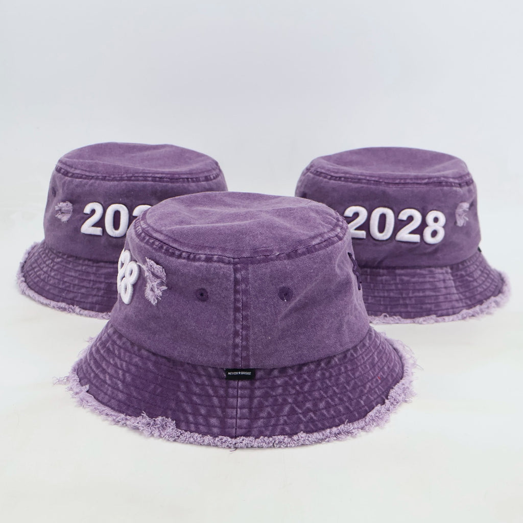 NB 2028” Limited Edition Distressed Denim Bucket Hat