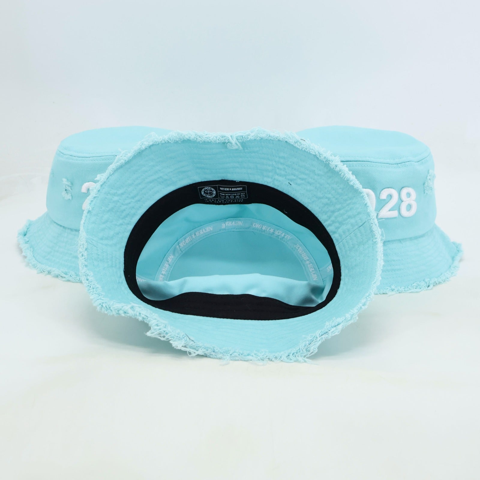 NB 2028” Limited Edition Distressed Denim Bucket Hat