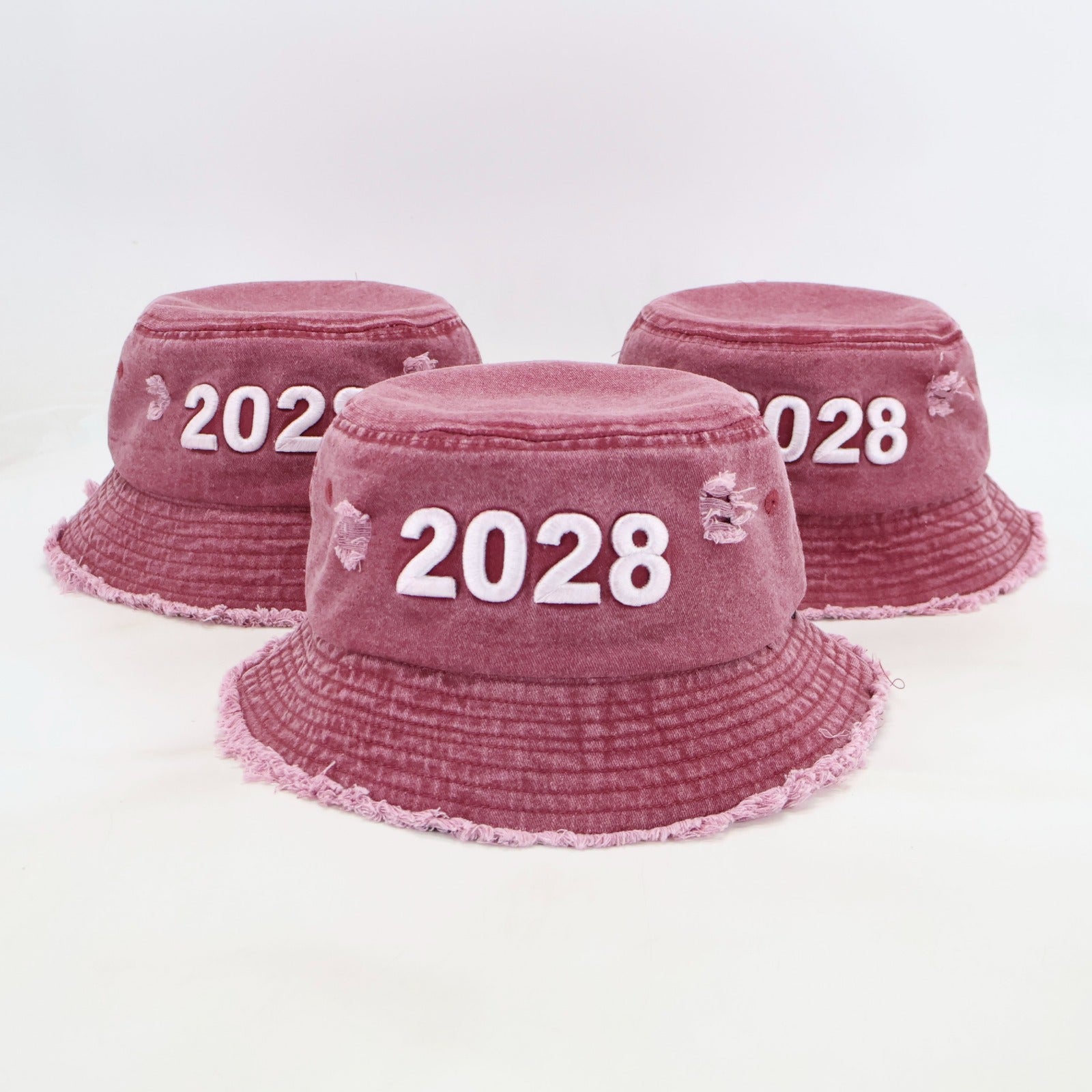 NB 2028” Limited Edition Distressed Denim Bucket Hat