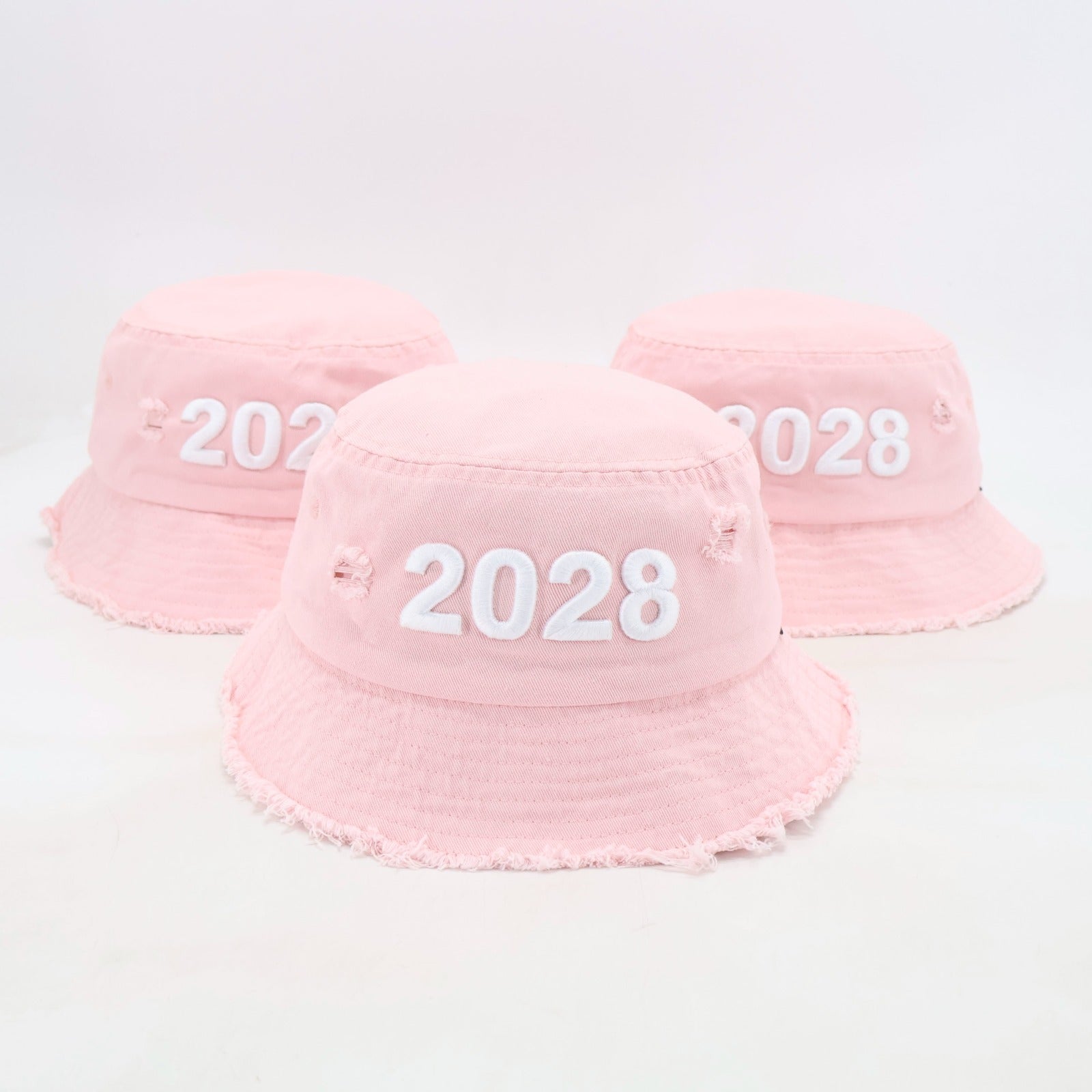 NB 2028” Limited Edition Distressed Denim Bucket Hat