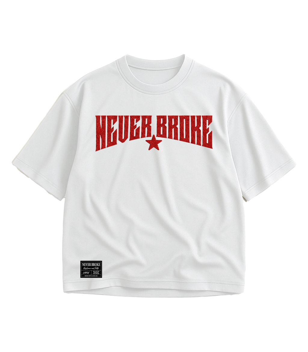 Red Glitter Vinyl Logo Tee