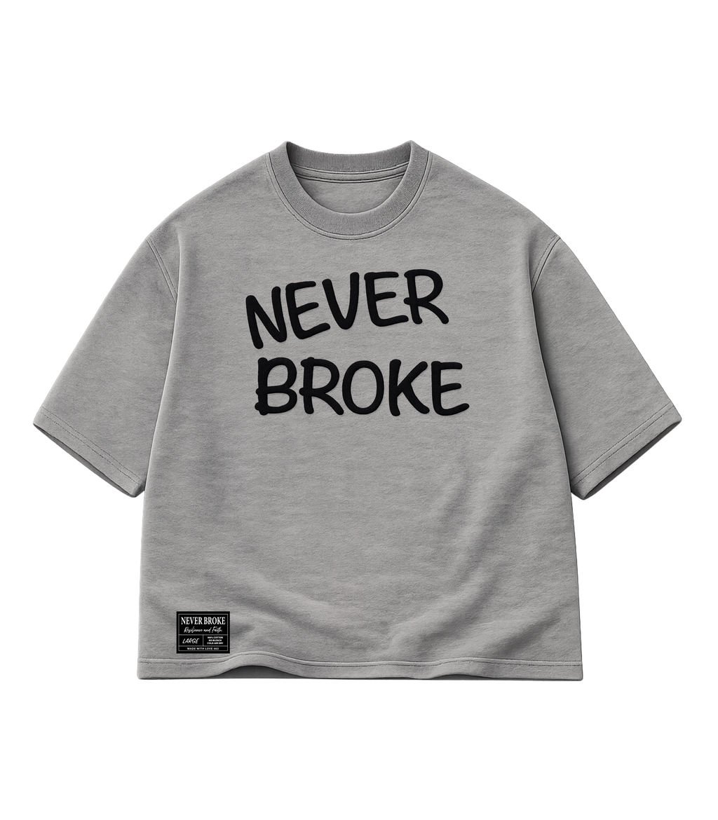 Premium Flock Tee – Ash Gray Edition