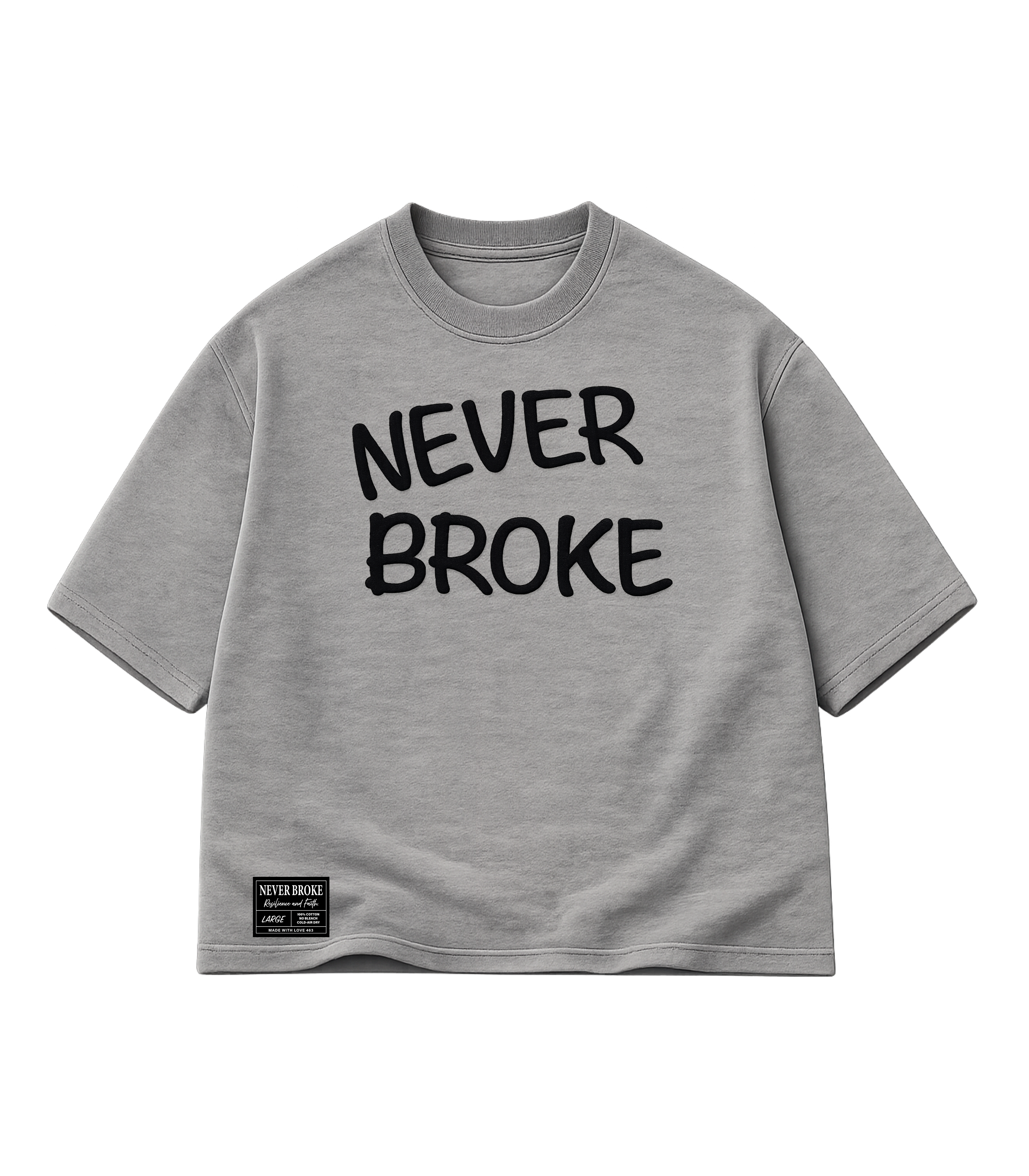 Premium Flock Tee – Ash Gray Edition