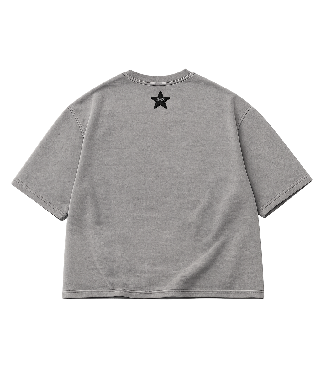 Premium Flock Tee – Ash Gray Edition
