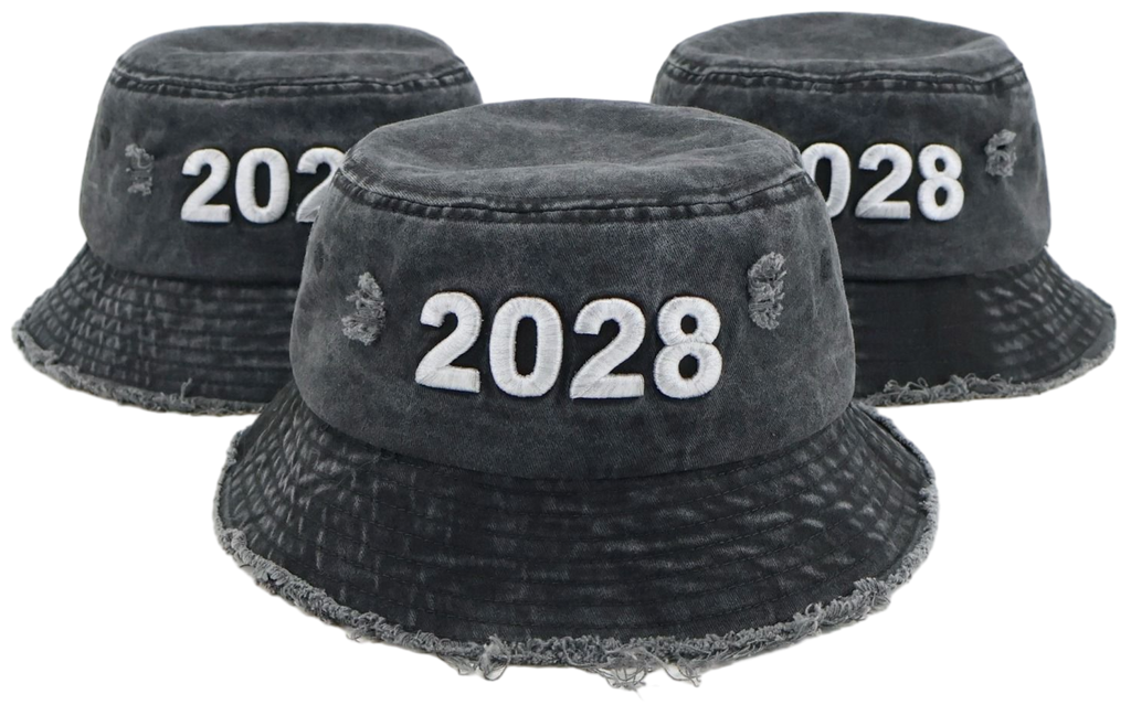 NB 2028” Limited Edition Distressed Denim Bucket Hat