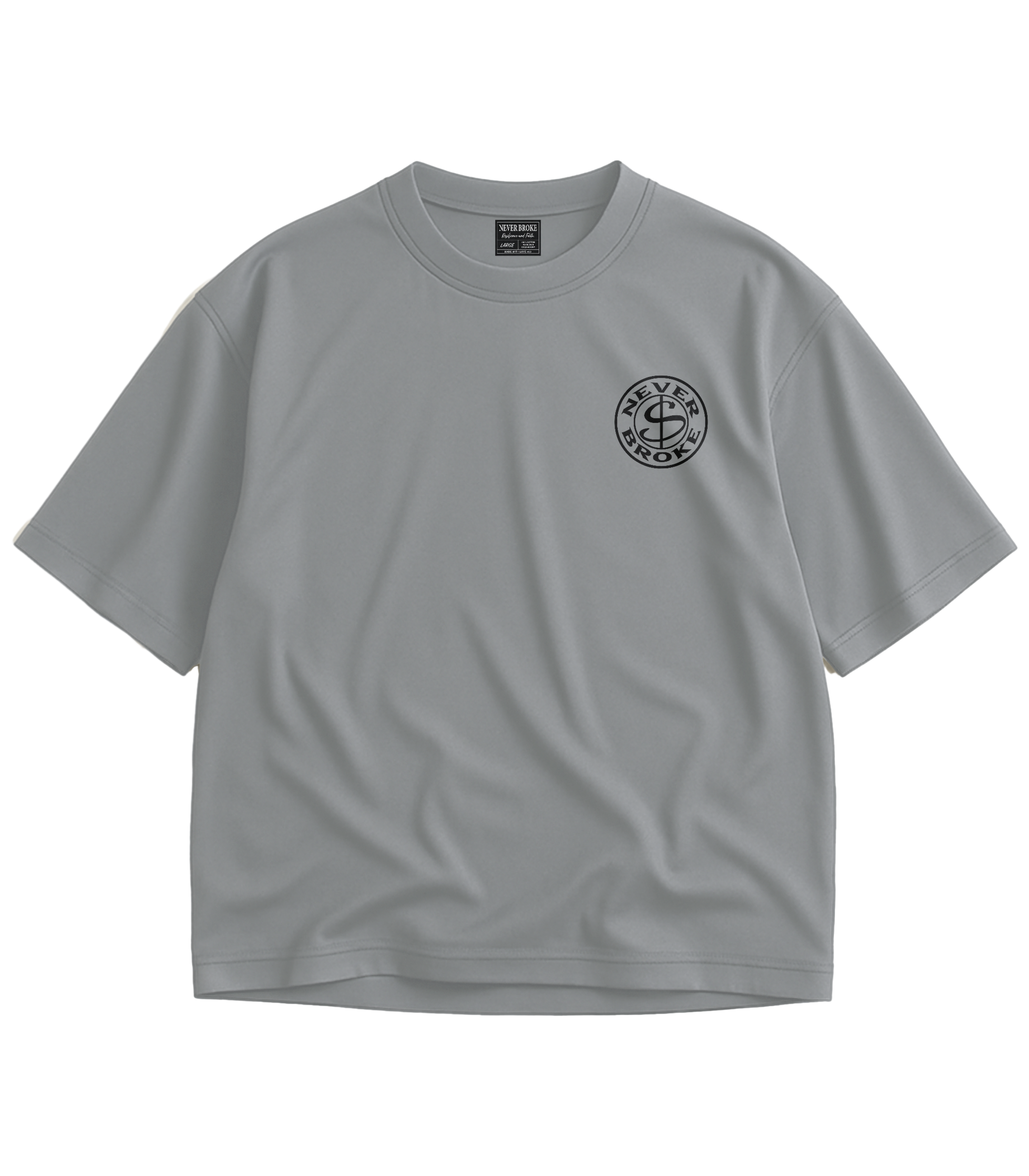 NEVER BROKE Premium Oversized Essential T-Shirt