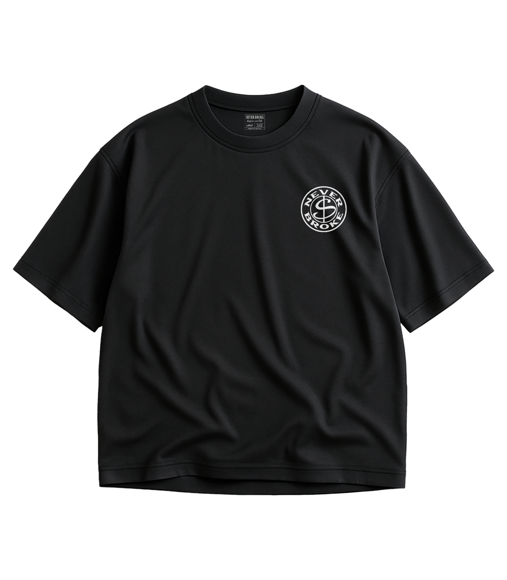 NEVER BROKE Premium Oversized Essential T-Shirt
