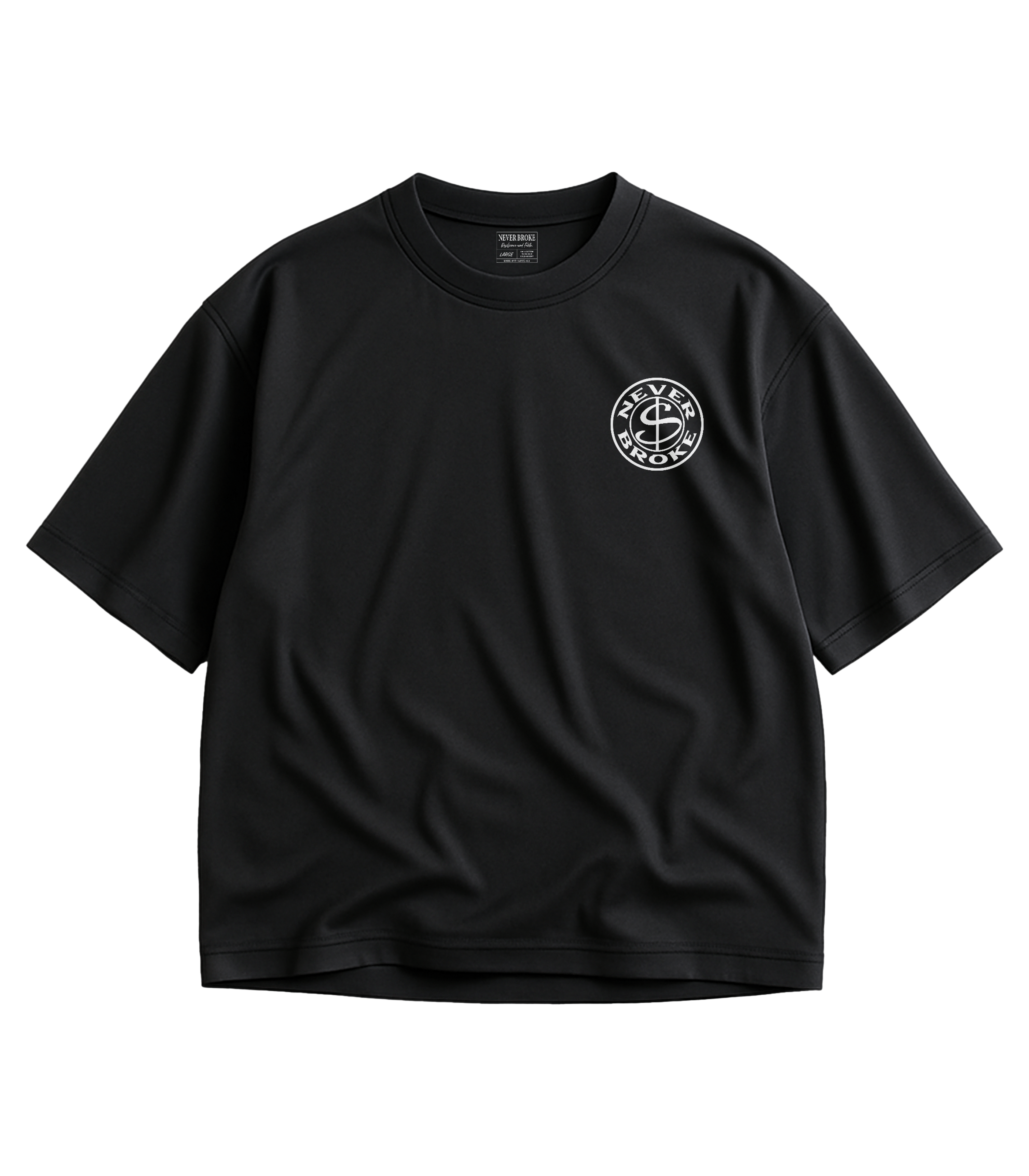 NEVER BROKE Premium Oversized Essential T-Shirt